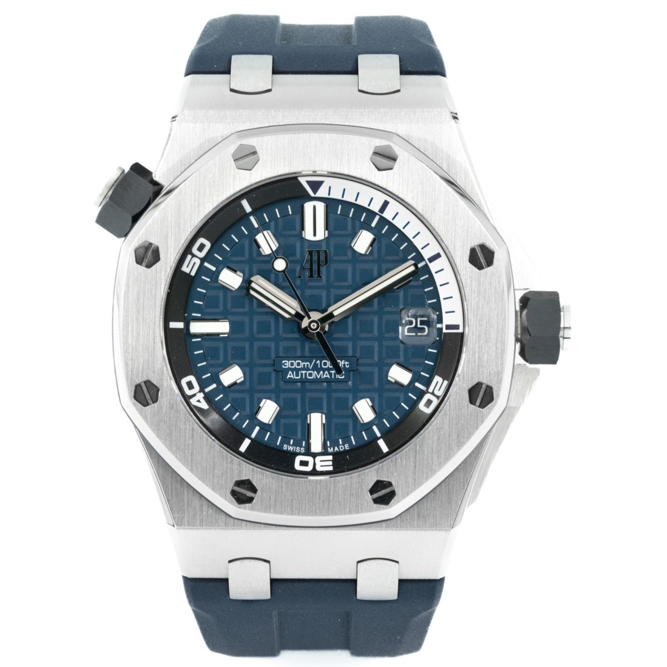 Audemars Piguet Royal Oak Offshore Diver Blue Dial Open Caseback