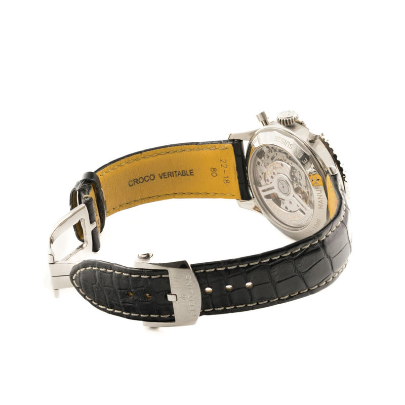 Breitling Navitimer B01 Men's Black Leather Strap Watch