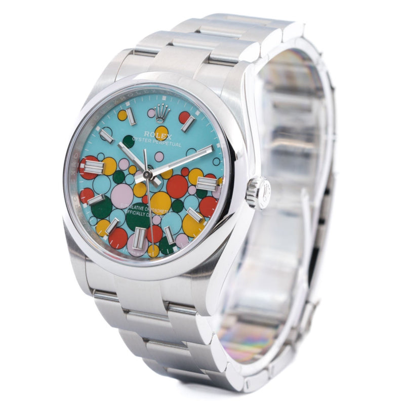 Rolex Oyster Perpetual 36 Turquoise Tiffany Celebration Motif Steel 2023