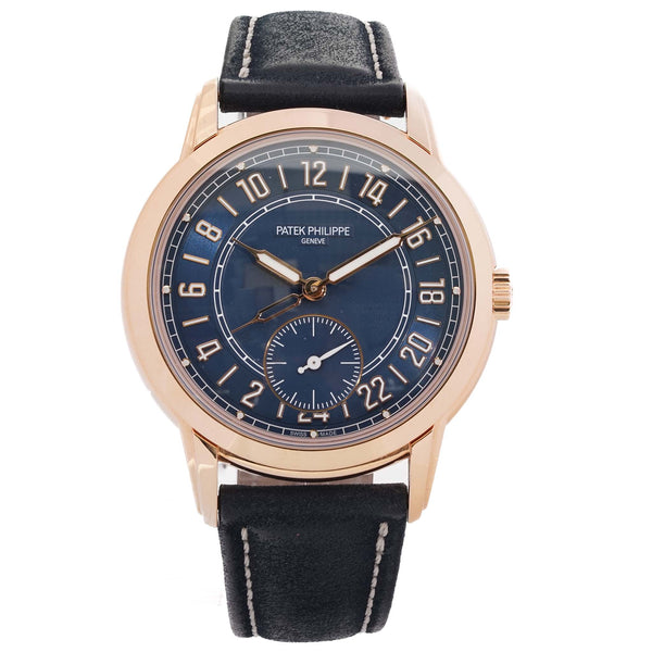 Patek Philippe Calatrava Travel Time Complications Blue Dial 24 Hours 5224R