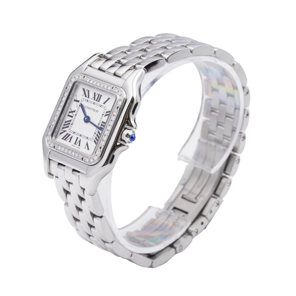 Cartier Panthère De Cartier Steel Diamond 27mm Medium W4PN0008