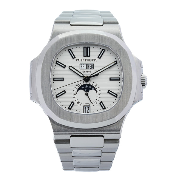 Patek Philippe Nautilus Box and Papers Annual Calendar Moonphase Moon Phase