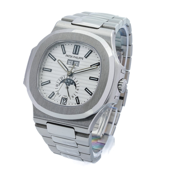 Patek Philippe Nautilus Box and Papers Annual Calendar Moonphase Moon Phase