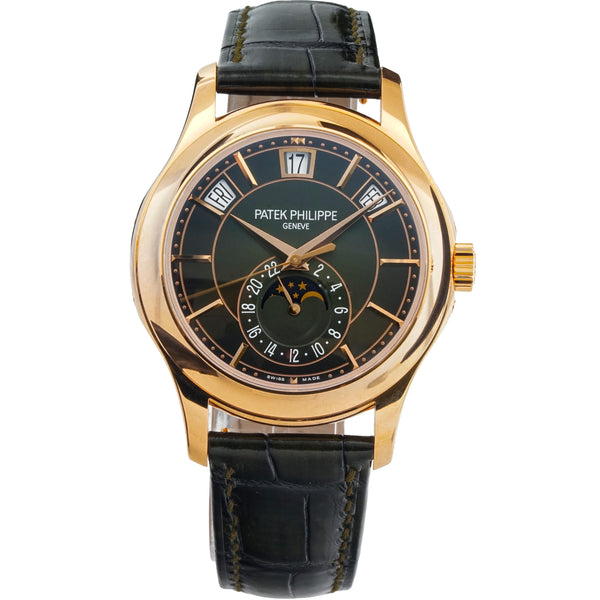 Patek Philippe Annual Calendar 5205R-011 Rose Gold 40mm Olive Green