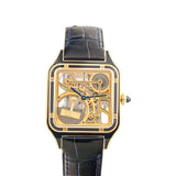 Cartier Santos Dumont Limited Edition 150 Pieces Skeleton Blue Yellow Gold Skeleton WHSA0031