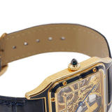 Cartier Santos Dumont Limited Edition 150 Pieces Skeleton Blue Yellow Gold Skeleton WHSA0031