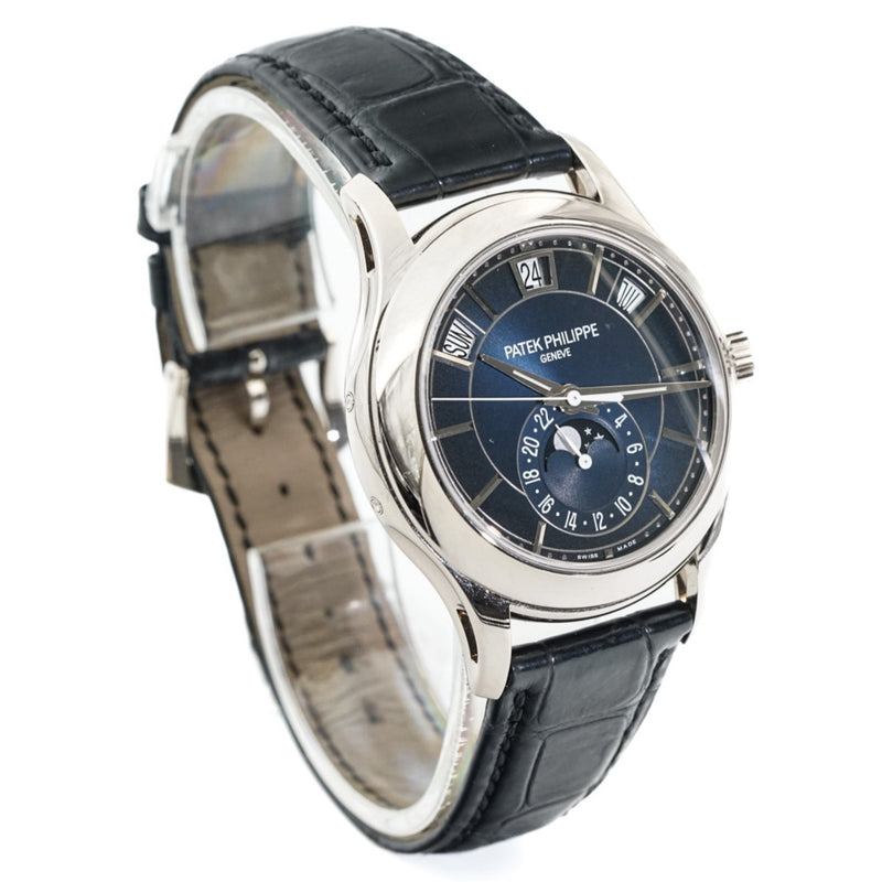 Patek Philippe Annual Calendar Moonphase Complication Blue White Gold