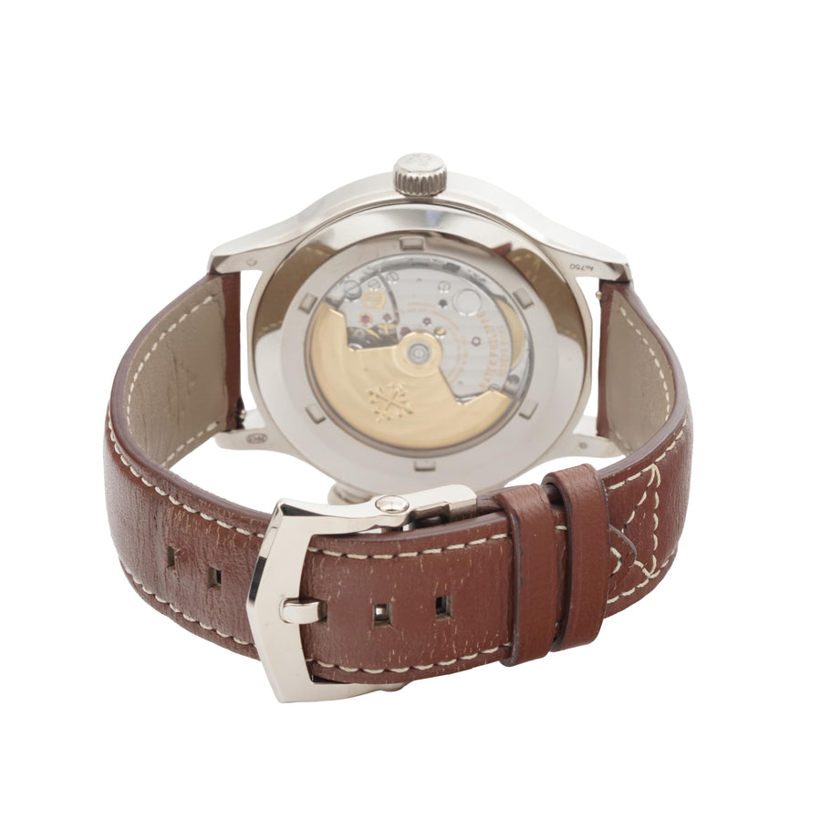 Patek Philippe Calatrava Pilot White Gold Blue Dial Travel Time 5524G-001