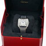Cartier Santos De Cartier  NEW 2023  Silver White Watch Large Model