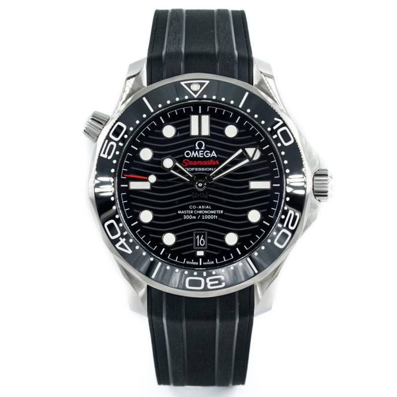 Omega Seamaster Diver 300 M 2023 NEW | 300 M Co‑Axial Master Chronometer 42 mm Black Dial Rubber