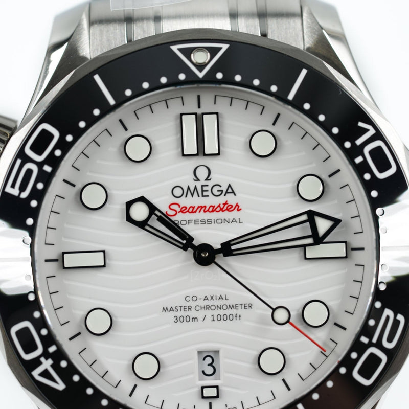 Omega Seamaster Diver 300 M 2023 NEW | 300 M Co‑Axial Master Chronometer 42 mm White Dial Steel