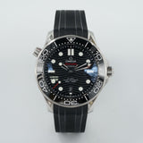 Omega Seamaster Diver 300 M 2022 300 M 300M Omega Co‑Axial Master Chronometer 42 mm Black Dial Rubber