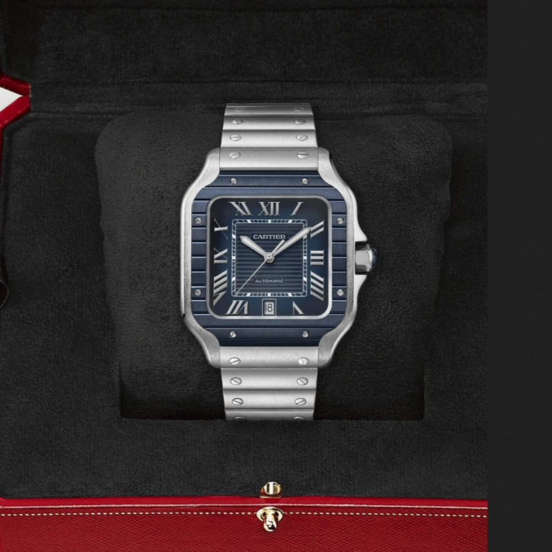 Cartier blue 2025 dial watch
